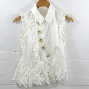 SELF PORTRAIT OPN BACK EYELET BLOUSE #135-53